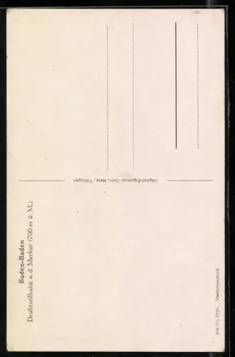 AK Baden-Baden, Drahtseilbahn a. d. Merkur