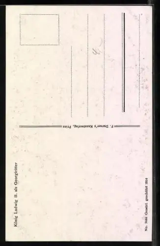 AK König Ludwig II. als Georgritter