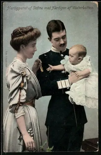 AK Hertigparet af Skane med Hertigen af Västerbotten