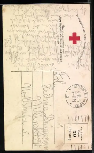 AK Paul von Hindenburg 1915 im Gespräch