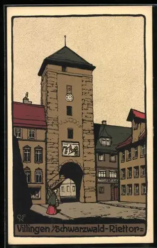 Steindruck-AK Villingen-Schwenningen, Riettor