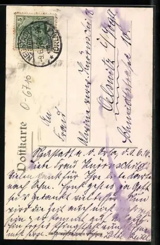 AK Neustadt a. d. Orla, Orlapartie in der Gerbergasse, Strassenpartie, Wehr