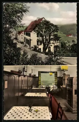 AK Stühlingen, Conditorei - Café Pflanzl mit Innenansicht