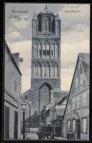 AK Stralsund, Ansicht der Jacobikirche