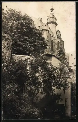 AK Marburg, Burg mit Uhrenturm