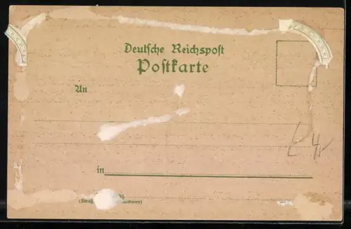 Lithographie Kassel-Wilhelmshöhe, Schloss Wilhelmshöhe, Ansicht vom Wasser mit Turmgebäude