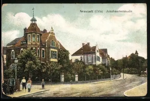 AK Neustadt /Orla, Partie an der Arnshaukerstrasse
