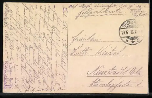 AK Ohrdruf i. Th., Strassenpartie mit Wohnhäusern, Truppenübungsplatz