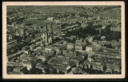 AK Oelsnitz / Vogtland, Ortsansicht vom Flugzeug aus