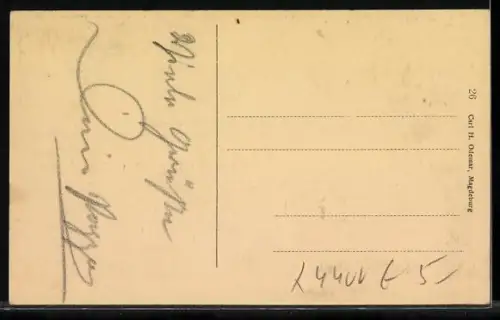 AK Bitterfeld, Blick auf den Markt mit Kirche