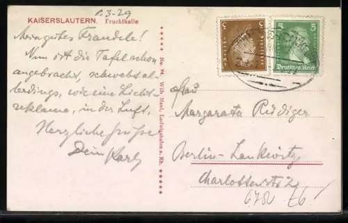 AK Kaiserslautern, Partie an der Fruchthalle