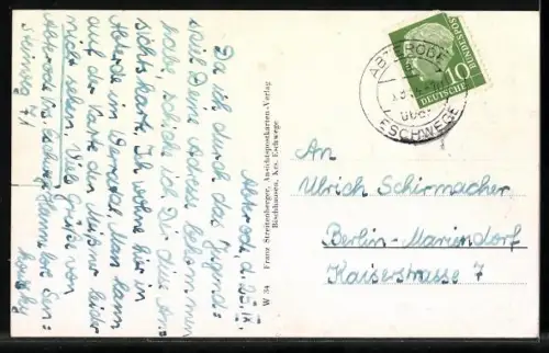 AK Meissner, Totalansicht, der Bär & Kirchruine