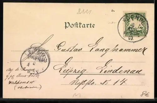 Lithographie Walchensee, Seeufer, Berge