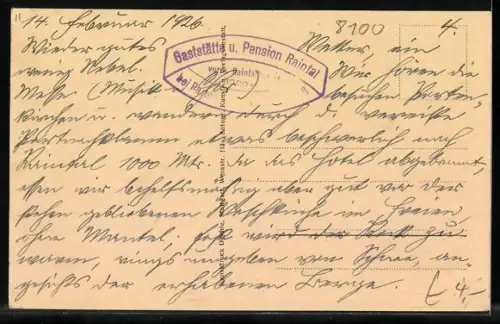 AK Garmisch-Partenkirchen, Gaststätte und Pension Reintal mit Alpspitze