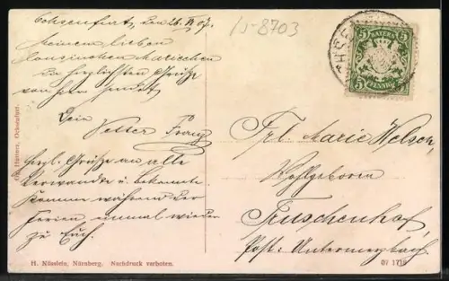 AK Ochsenfurt a. M., Partie an der Stadtmauer