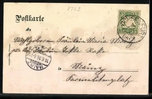 AK Ochsenfurt / Main, Marktplatz, Gasthof, Geschäfte, um 1900