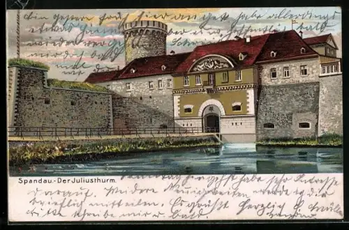 AK Berlin-Spandau, Blick auf Juliusturm