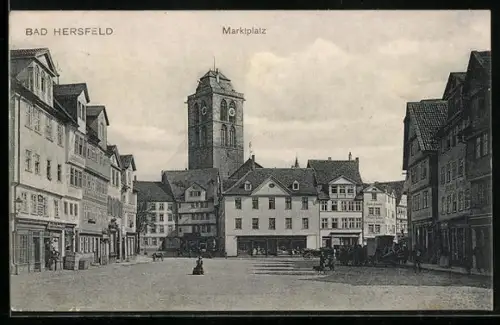 AK Bad Hersfeld, Geschäfte am Marktplatz
