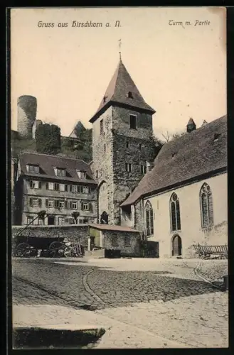 AK Hirschhorn a. N., Turm, Partie