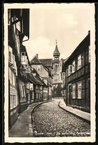 AK Goslar /Harz, Malerische Peterstrasse