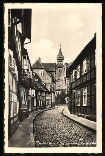 AK Goslar /Harz, Malerische Peterstrasse