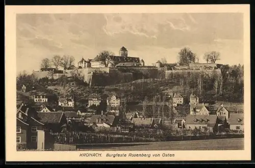 AK Kronach, Burgfeste Rosenberg von Osten