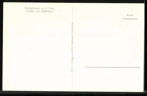 AK Bietigheim a. d. Enz, Rathaus, Marktplatz, Apotheken