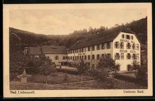 AK Bad Liebenzell, Hotel Unteres Bad, Bes. Oscar Koch