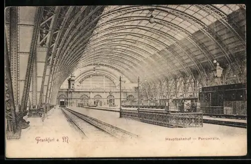 AK Frankfurt a. M., Hauptbahnhof, Perronhalle