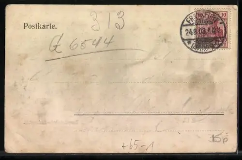 AK Frankfurt a. M., Hauptbahnhof Rückansicht