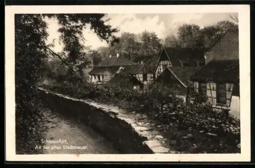 AK Schweinfurt, An der alten Stadtmauer