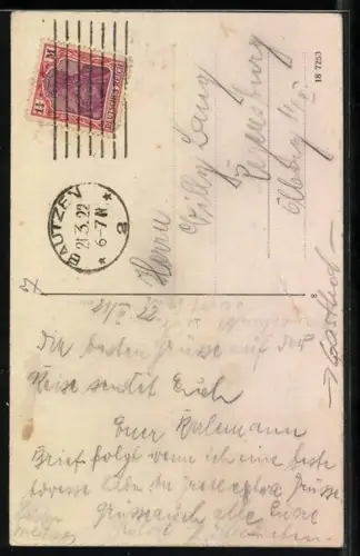 AK Hof i. B., Historisches Gebäude, Theresienstei