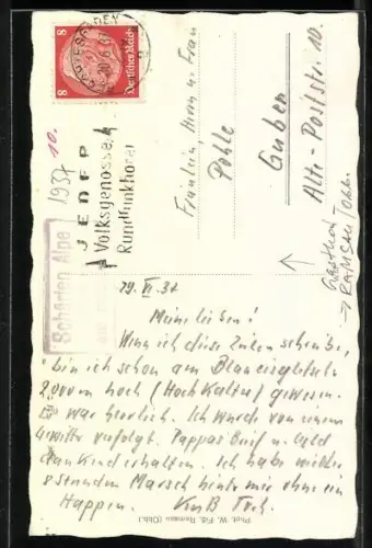 AK Ramsau /Obb., Gasthof Schärten Alpe am Hochkalter