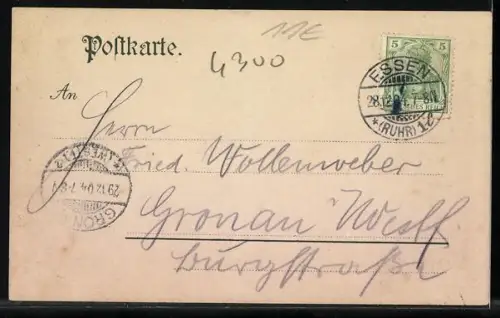 AK Essen a. d. Ruhr, Stadtgarten mit Fontäne