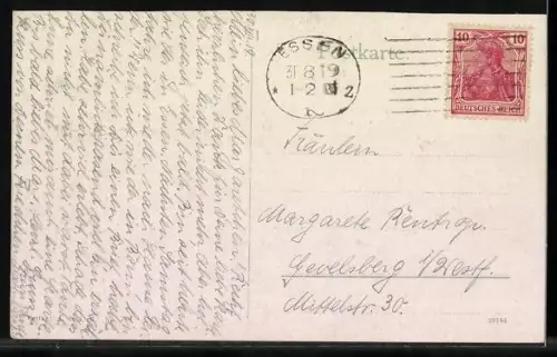 AK Essen, Rosenplatz im Stadtgarten