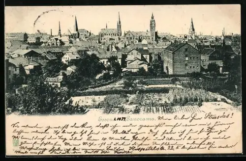 AK Essen / Ruhr, Ortsansicht mit Kirchen