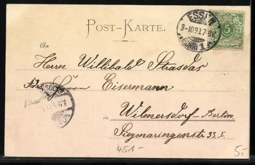 AK Essen / Ruhr, Ortsansicht mit Kirchen