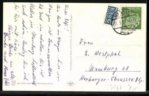 AK Wangen im Allgäu, Teilansicht mit Säntis