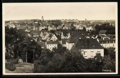 AK Freising, Ortspanorama aus der Vogelschau