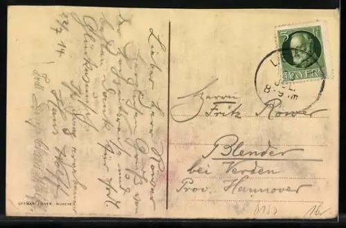 AK Leoni am Starnberger See, Uferpartie mit Dampfer