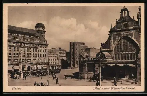 AK Essen, Partie am Hauptbahnhof