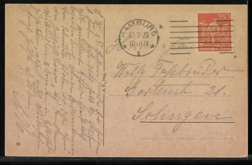 AK Hamburg, Alsterarkaden und Jungfernstieg mit Strassenbahn