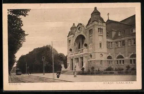 AK Essen, vor dem Städt. Saalbau