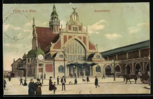 AK Essen, Partie am Hauptbahnhof