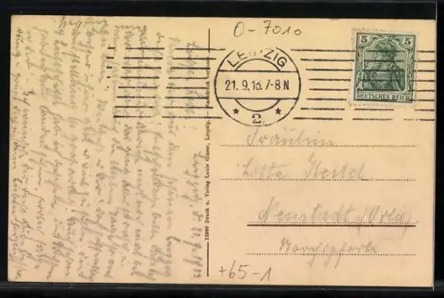 AK Leipzig, Pferdekutschen am Hauptbahnhof