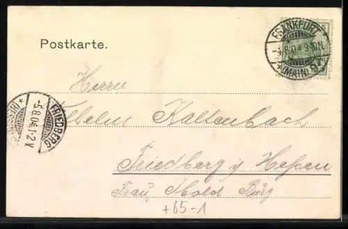 AK Frankfurt a. M., Hauptbahnhof mit Strassenbahn