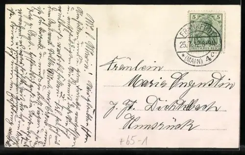 AK Frankfurt a. M., Hauptbahnhof mit Strassenbahn