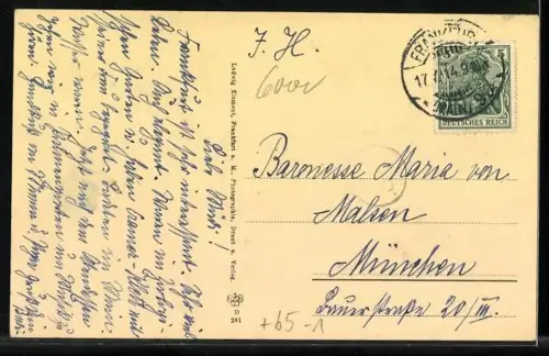 AK Frankfurt / Main, Hauptbahnhof, Strassenbahn, Pferdekutsche