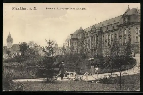 AK Frankfurt-Westend, Partie an den Hohenzollern-Anlagen