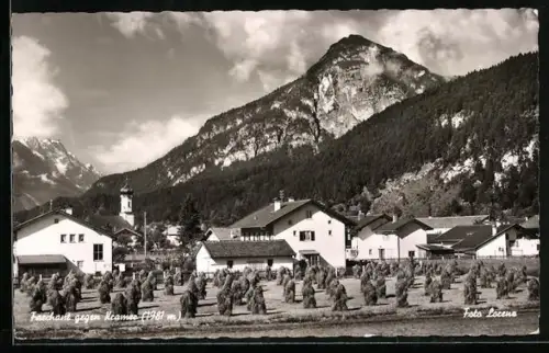 AK Farchant, Blick gegen Kramer, Kirche